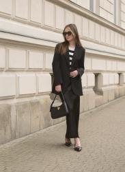 Oversize blazer&Satin skirt