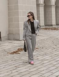 Grey oversize blazer