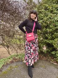 A Floral dress for Winter - Chic & Stylish Linkup