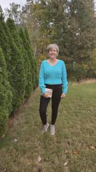 Aqua Sweater 3 Ways for The Ageless Style Link Up