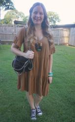 Linen Tiered Dresses and Falabella Bag