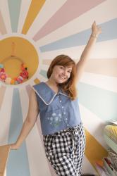 Cropped Patina Blouse & Large Collar Sewing Hack