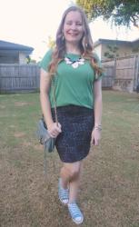Colourful Tees and Pencil Skirts