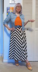 Spring Debut - Studs, Stripes and Orange