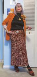 Peach Leopard and Tights With Sandals