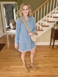 Some Denim Shirt Dress Love for the Spring Season