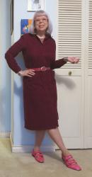 Extra-Profesh: Today's Woman in Plum Corduroy and Pink