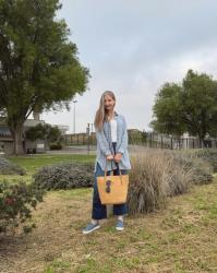 Blue Linen Oversized Shirt
