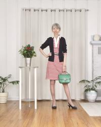 Red and White Striped Polo Dress for Memorial Day