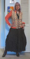 Neon Dinosaur and Crinkly Skirt