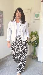 Geo Print Trousers - Chic & Stylish Linkup.