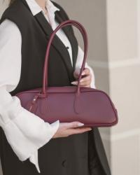 Black & white & burgundy bag 