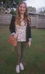 Green Jeans, Printed Tanks and Blazers For The Office