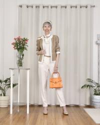 Tan Perforated Leather Jacket 