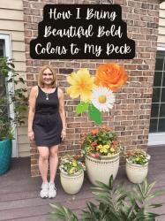 How I Bring Beautiful Bold Colors to My Deck with Flowering Planters