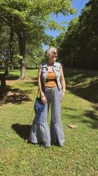 Bohemian Pants with Denim Vest