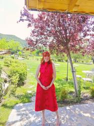 Look invitada a boda embarazada