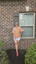 Tropical Prints for the Ageless Style Link Up