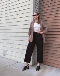 Quince’s Knit Blazer, Ponte Pants, and Cotton Modal Tee Review