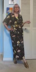 Floral Jumpsuit and Gold Bits
