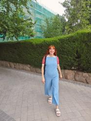 Este look con peto ha sido mi favorito en esta primera parte del embarazo