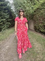 Relaxing in a maxi dress.