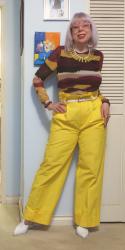 Yellow Sunshine and Burgundy Fringe