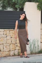 Falda marrón