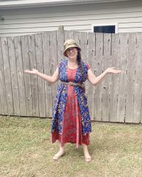 Adventures in Thrifting Part 20: Floral Print Mixed Outfit for Style Imitating Art