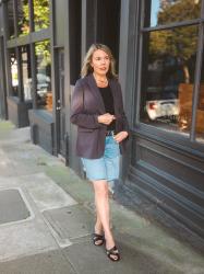 What to wear with baggy denim shorts