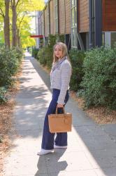 Fall Style: Tweed Jacket + Wide Leg Jeans
