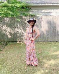 Retro Floral Autumn Blossom Dress & Spread The Kindness Link Up On the Edge #774