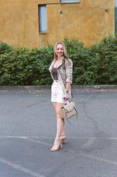 Transitional Style: Plaid Blazer + Tailored Shorts