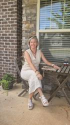 Inspired by Jacqui: Tan Crochet Skirt and Vest