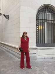 Este set de punto de esta temporada es perfecto, y estiloso, para el embarazo