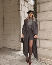 Big coat on grey day