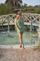 Zielony zestaw bonprix – top i spódniczka | Oman