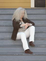 Would You, Could You? White Jeans In Cooler Weather& Fine-Whatever Link-Up