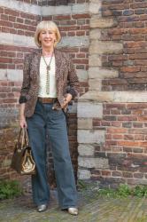 Leopard blazer with jeans