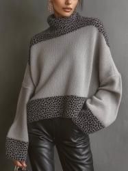 Grasser Patterns Turtleneck Top