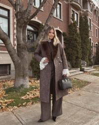 Elegant fur collar styling