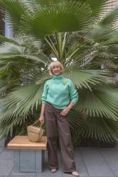 Bright green jumper and Iris van Herpen exhibition