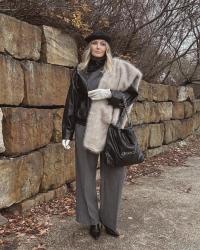 Ways of styling fur scarf