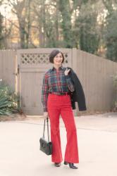 Red Corduroy Pants Are Having a Moment—Here’s How Petites Should Wear Them