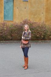 Equestrian Style: Plaid Blazer + Knee High Boots
