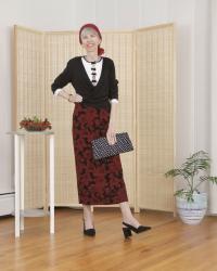 Red Rose Sweater Skirt 