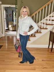 Wonderful Winter White in a Faux Fur Zip Up Sweater