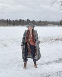 Adventures in Thrifting Part 21: Gray Hooded Cardigan & Spread The Kindness Link Up On the Edge #790