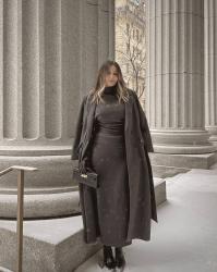 Maxi skirt set in winter