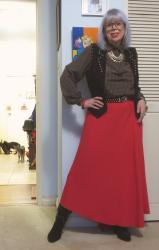 Sweethearts Week: Red Swoosh, Studded Corduroy and Halston
